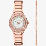 Michael Kors Mini Sylvia Pave Rose Gold-Tone Watch