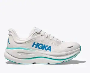 HOKA Bondi 9 Men’s Cushioned Road Running Shoe White Hoka Blue
