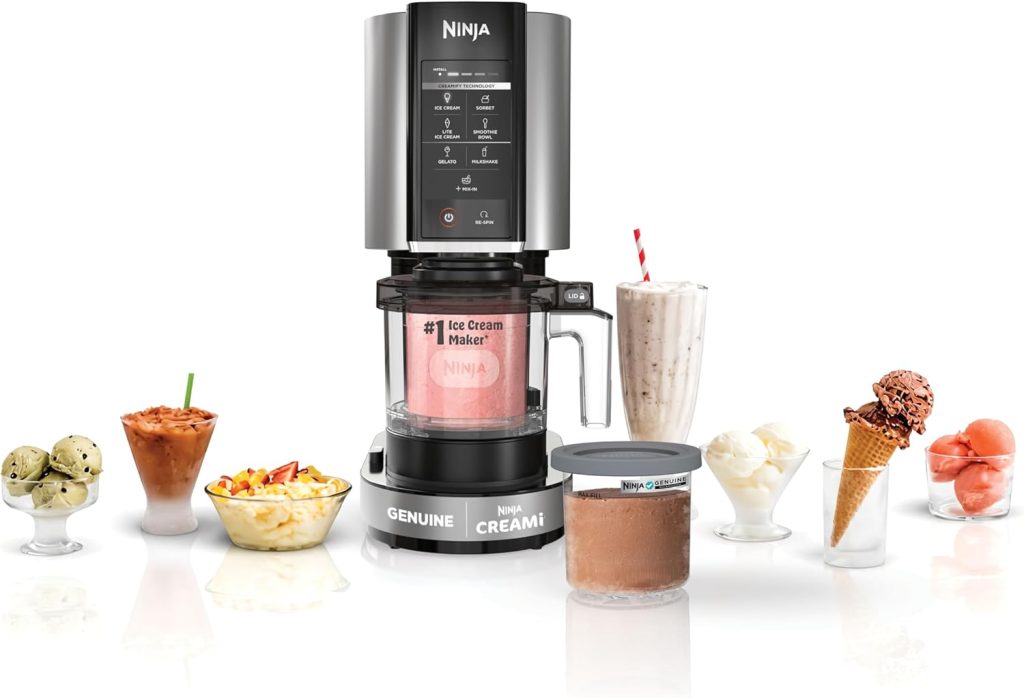 Ninja NC301 CREAMi Ice Cream Maker for ice cream, gelato, sorbet, milkshakes, smoothie bowls and mix-ins