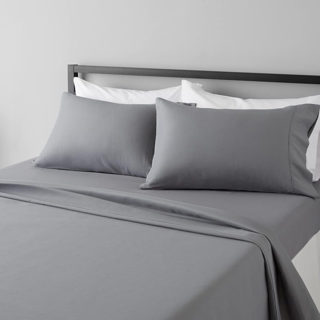 Amazon Basics Queen Brushed Microfiber 4-Piece Bed Sheet Set Deal