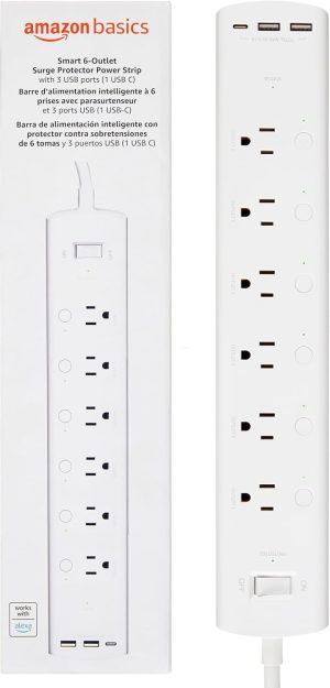 Amazon Basics Smart Plug Power Strip 6-Outlet Surge Protector Deal