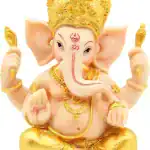 Blessing A Colored Statue of Lord Ganesha