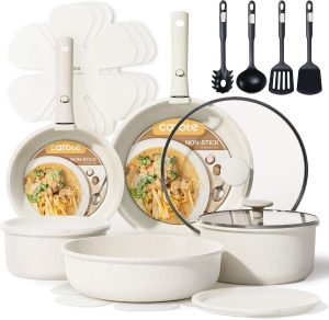 CAROTE Nonstick Cookware Set with Detachable Handles