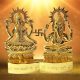 GRI9 Ganesha Lakshmi  Gold Plated Statue
